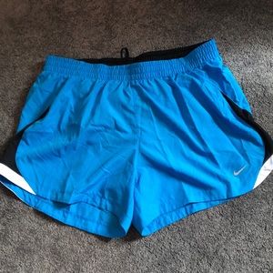 Nike light blue with built in panties shorts